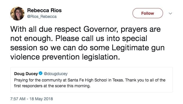 Rebecca Rios responds to Gov. Doug Ducey about gun violence in schools.