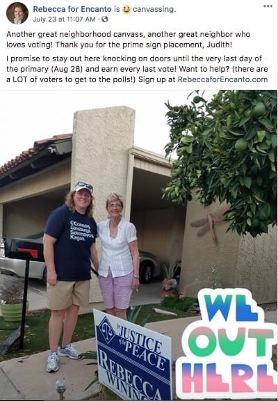 Rebecca Wininger is running for Encanto Justice of the Peace