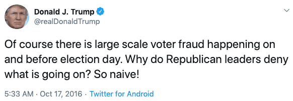 Rigged Elections: A Study of Trump’s Attacks on Elections When He Dislikes the Results