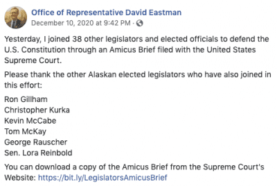 Eastman declares election fraud conspiracy 2020.