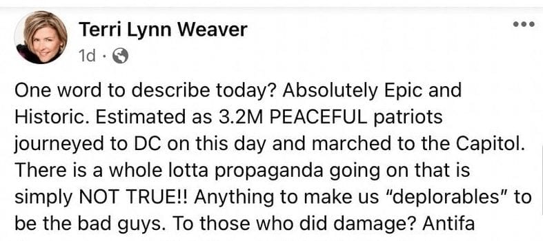 Rep. Weaver defends Trump rioters at Capitol on Jan 6