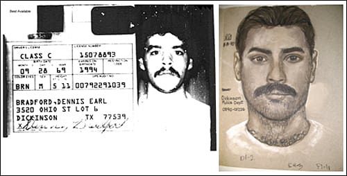 Forensic sketch of Bradford matches his license photo