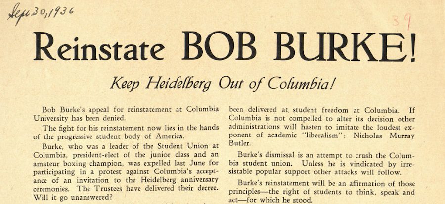 Students demanding Burke be reinstated at Columbia