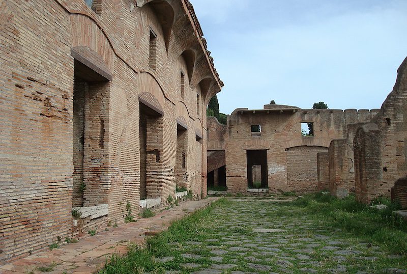 Insulae where plebeians lived in ancient Rome