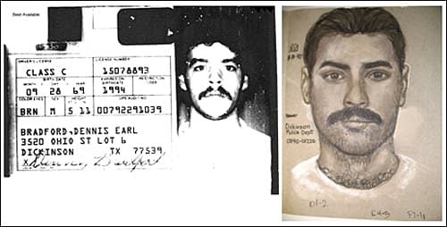 Forensic sketch of Bradford matches his license photo