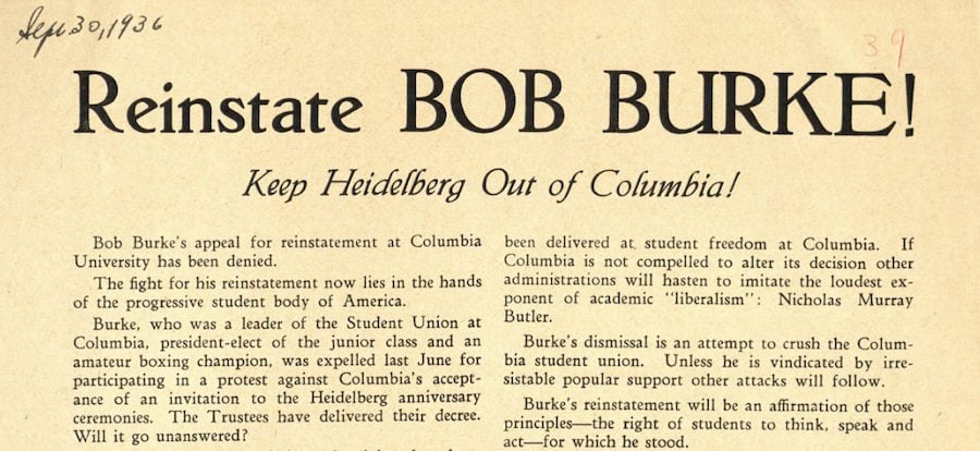 Students demanding Burke be reinstated at Columbia